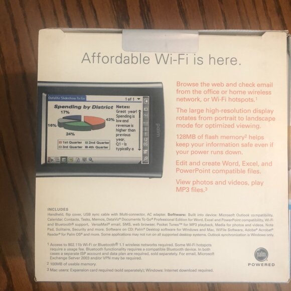 Palm Tungsten E2 TX Handheld Large Color Screen Handheld Only Open Box - Picture 9 of 11